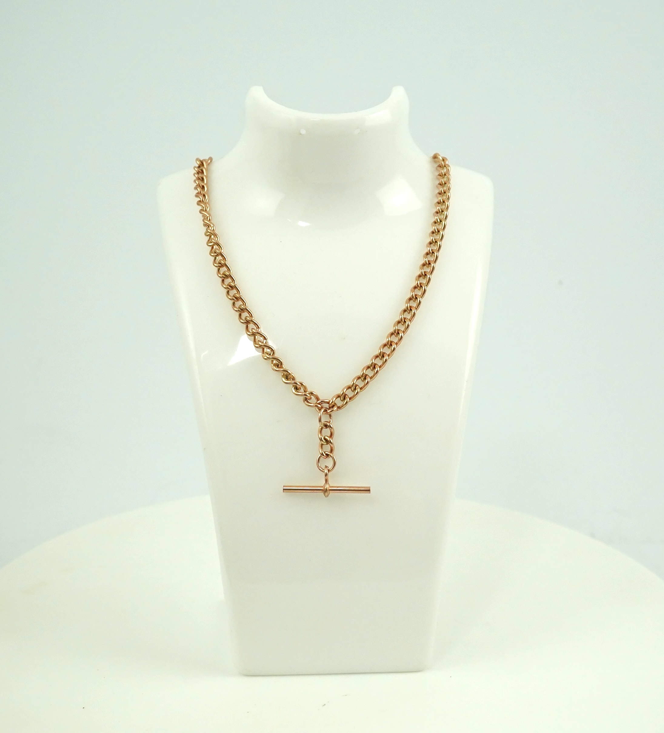A 9ct gold Albert chain